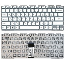Клавиатура для ноутбука Sony SVE14, E14 белая без рамки