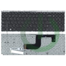 Клавиатура для ноутбука Samsung RC520 (с железной подложкой под панель, без рамки, черная, Русская)