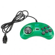 Джойстик Dendy Controller (форма Sega) 9р узкий разъем цвет зелёный