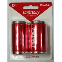 Батарейка алкалиновая Smartbuy LR20 2шт в блистере
