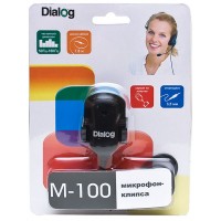 Микрофон  Dialog M-100В  конденсаторный, на прищепке, черный.