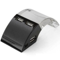 Хаб USB 2.0  Konoos Концентратор UK-19, 4 порта USB, с подсветкой