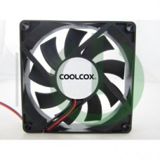 Вентилятор Coolcox 120x120x25  12025M12S (3pin + 4pin molex, Black Sleeve 1500+10%RPM)