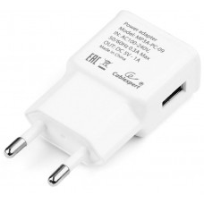 Сетевое зарядное устройство Cablexpert MP3A-PC-09 100/220V - 5V USB 1 порт, 1A, белый
