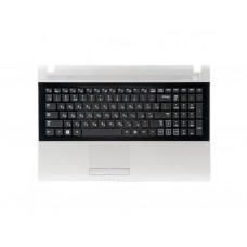 Клавиатура для ноутбука Samsung RV511, RV515, RV520 черная с серебристым топкейсом