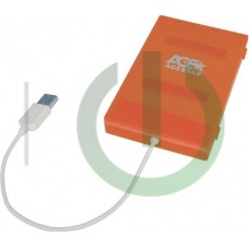 Внешний корпус AgeStar SUBCP1 (Orange) SATA корпус прозрачный пластик, безвинтовой 2.5 USB2.0