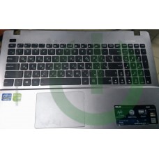 Клавиатура БУ для ноутбука Asus X550+топкейс 13N0-PEA0Q01