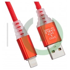 Кабель USB LP для Apple 8 pin Змея LED TPE (оранжевый/блистер)