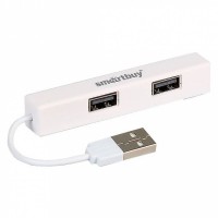 Хаб USB 2.0 HUB Smartbuy 4 порта белый