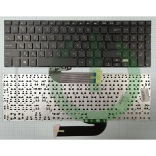 Клавиатура для ноутбука Asus TP500LN без рамки, плоский Enter, чёрная