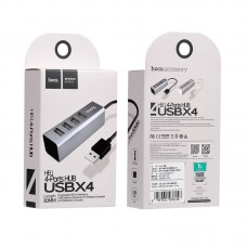 Хаб USB 2.0 HOCO HB1 4USB Line Machine (серый)