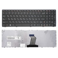 Клавиатура БУ для ноутбука Lenovo G570 B570 Z570 G780 Series  Black  крепление дальше от шлейфа