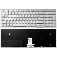 Клавиатура для ноутбука Sony Vaio VPC-EB Series WHITE с рамкой