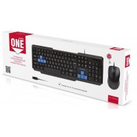 Набор клавиатура+мышь Smartbuy ONE черно-синий (SBC-230346-KB)