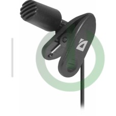 Микрофон Defender MIC-109 черный, на прищепке, 1,8 м