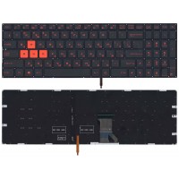 Клавиатура для ноутбука Asus GL502, GL502VM черная с подсветкой