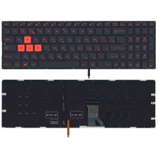 Клавиатура для ноутбука Asus GL502, GL502VM черная с подсветкой