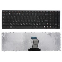 Клавиатура БУ для ноутбука Lenovo G570 B570 Z570 G780 Series  Black  крепление ближе к шлейфу