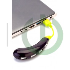 Разветвитель USB «БАКЛАЖАН», темно-фиолетовый