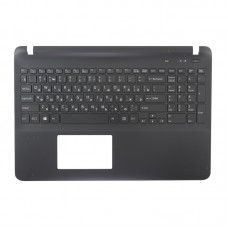 Клавиатура для ноутбука Sony SVF15 черная с топкейсом, с подсветкой