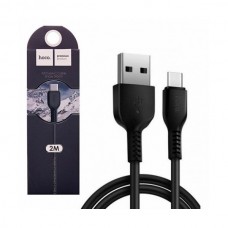Кабель USB HOCO X20 USB 2.0 - TYPE-C 2.0м, круглый, 3A, силикон, цве: черный