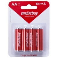 Батарейка алкалиновая Smartbuy LR6 AA 4шт в блистере