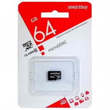 Память MicroSDXC 64Gb SmartBuy (Class 10) C адаптером