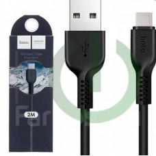 Кабель USB HOCO X20 USB (m)-Lightning (m) 2.0м 2.0A силикон черный